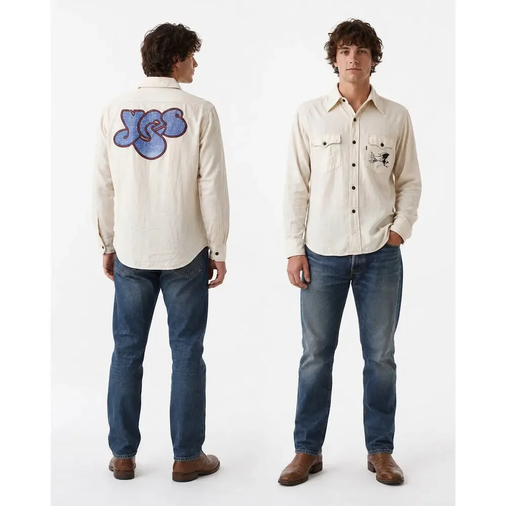 RARE Vintage 70s YES Shirt | Levi's Painted Concert Band Shirt | Roger Dean Art